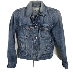 Madewell Womens XS Jean Jacket Med Wash Pockets Casual Wardrobe Classic READ